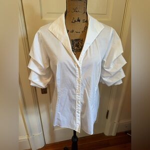 Lafayette 148 New York White Blouse